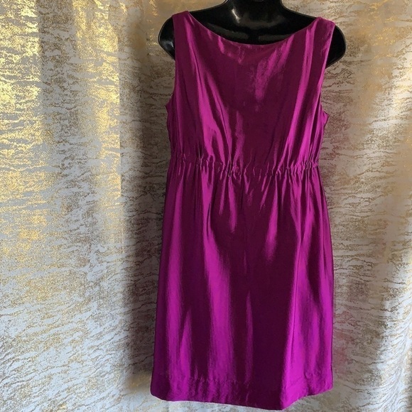 Loft Ann Taylor purple rayon sleeveless knee length cocktail dress size 6 - Picture 5 of 9